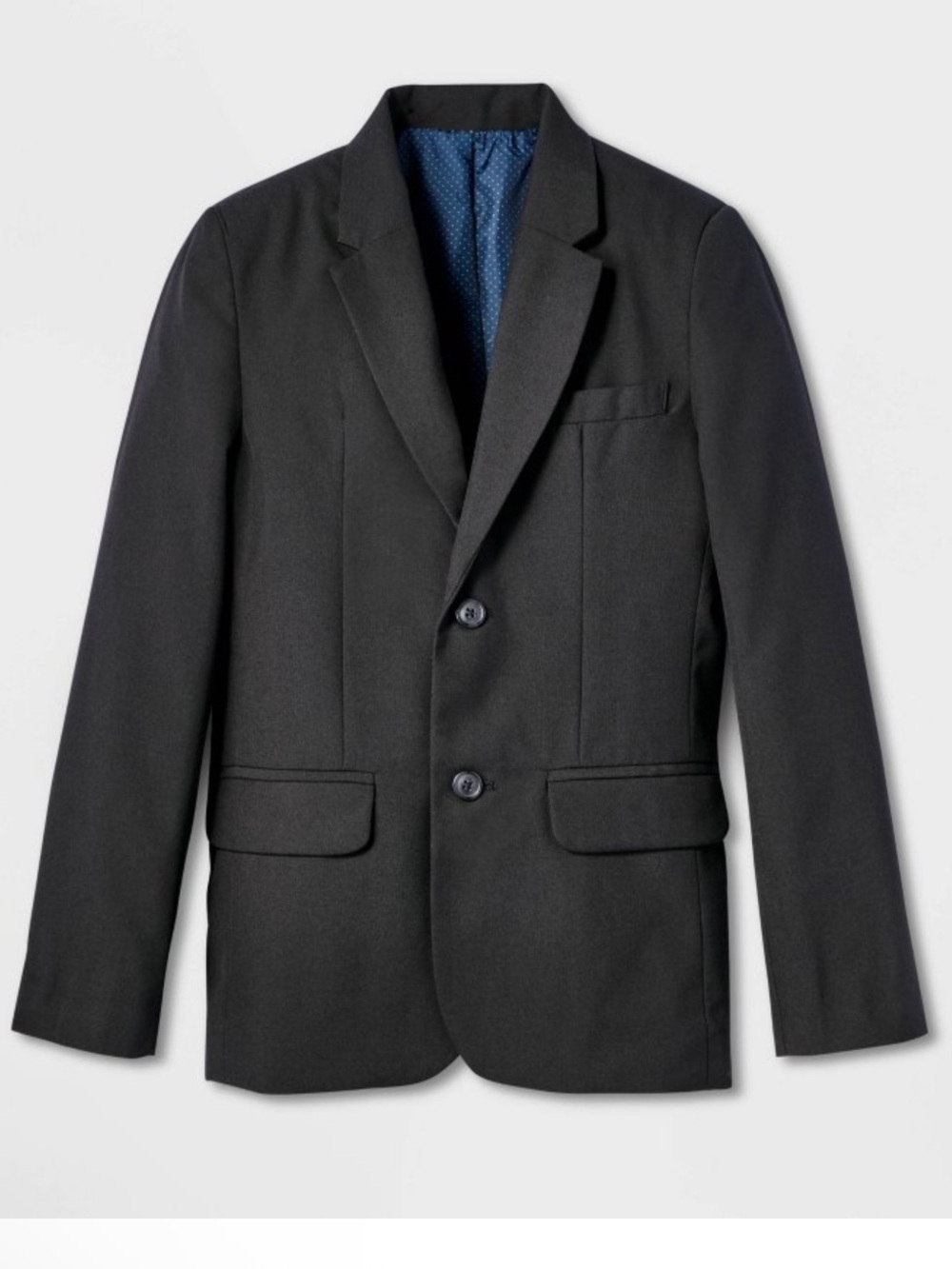 Kids Husky Classic Black Two-Button Sport Coat